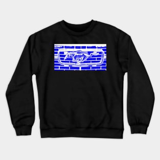 Mustang  horse and coral Face mask design A Crewneck Sweatshirt